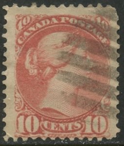 CANADA Sc#45 1897 10c Brown Red Small Queen Fine Centered Used (cd)