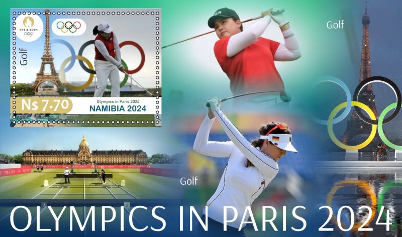 Olympic Games in Paris 2024 Golf 2024 year, 6 sheets  perforated  NEW