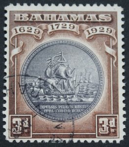 Bahamas 1930 Tercentenary Three Pence SG 127 used