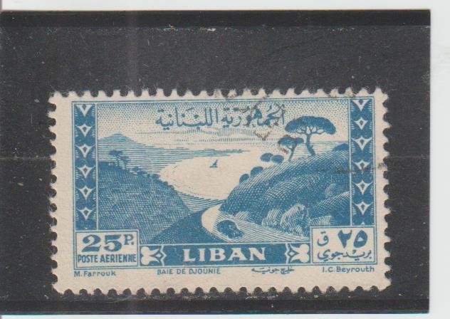 Lebanon  Scott#  C147A  Used  (1949 Bay of Jounie)