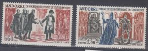 French Andorra Scott 159-60 Mint NH (Catalog Value $45.00)