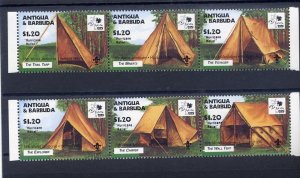 1995 Antigua Scouts World Jamboree tents ovpt Hurricane