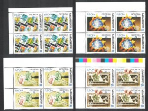 Georgia Europa CEPT stamps 4v Corner Blocks 2006 MNH SG#484-487