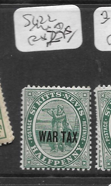 ST KITTS NEVIS  (P0202B) WAR TAX  1/2D COLUMBUS SG 22  MNH