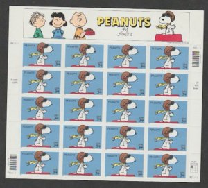 U.S. Scott #3507 Peanuts - Charles Schulz Stamps - Mint NH Sheet - UL Plate