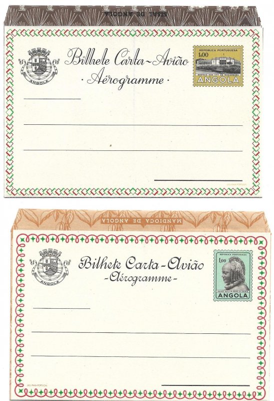 ANGOLA (Portugal) 8 Unused Air Letters (Aerogrammes) from 1950s