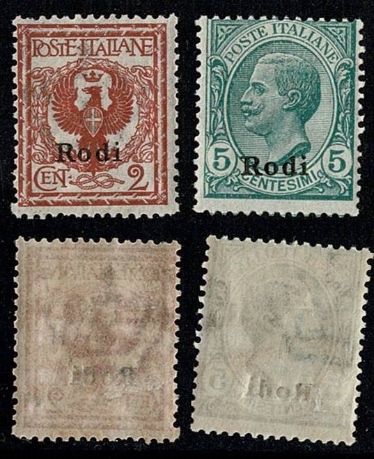 Italy Aegean Rhodes #1-2 MH