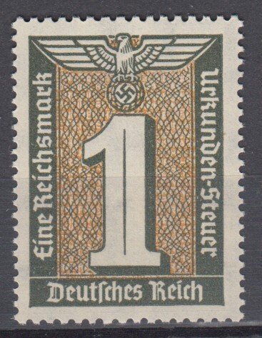 WWII Third Reich Documentary Revenue Urkunden-Steuer  MNH Luxe.Scarce RRR