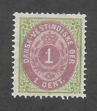 Danish West Indies (DWI) Scott #5 Mint 1c 2018 CV $22.50