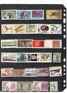 POLAND COLLECTION ON STOCK SHEET MINT/USED