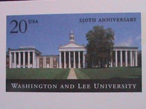 ​UNITED STATES-1998  250TH ANNIV:WASHINGTON & LEE UNIVERSITY-MNH- POST CARD-VF