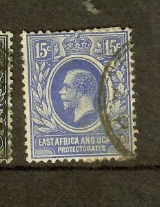 EAST AFRICA AND  UGANDA   (P0910B) KGV 15C  SG70    VFU