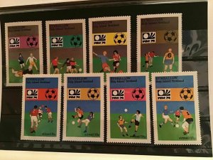 Holy Island Scotland football mint never hinged stamps  R21891