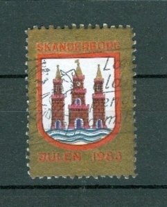 Denmark. Poster  Christmas Stamp  1983. Skanderborg  Coats Of Arms. Cancel