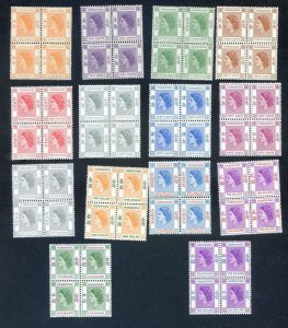 Hong Kong SG178/191a Unmounted Mint Blocks 4