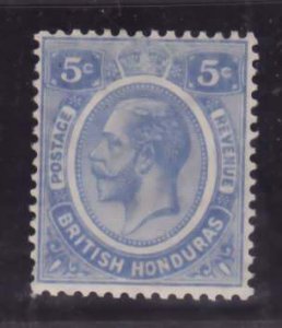 British Honduras-Sc#97- id13-unused og hinged  KGV 5c ultra-1922-33-