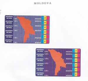 MOLDOVA - 1994 - Air Mail - Self Adhesives 2 x 6v Set - M N H