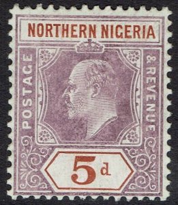 NORTHERN NIGERIA 1905 KEVII 5D WMK MULTI CROWN CA