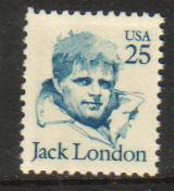 #2182 MNH 25c Jack London 1986-94 Great Americans