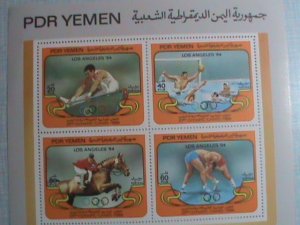 YEMEN-1984-SC#325-OLYMPIC GAMES-LOS ANGELES  MNH -S/S EST. $14 VERY FINE