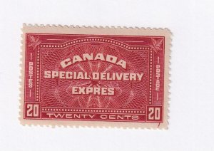 CANADA # E4 VF-MH PAPER ADHESIVE SPECIAL DELIVERY CAT VALUE $90 STARTS 10%