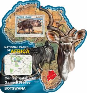 Sierra Leone 2016 MNH Central Kalahari Game Reserve 1v S/S Hyenas Stamps