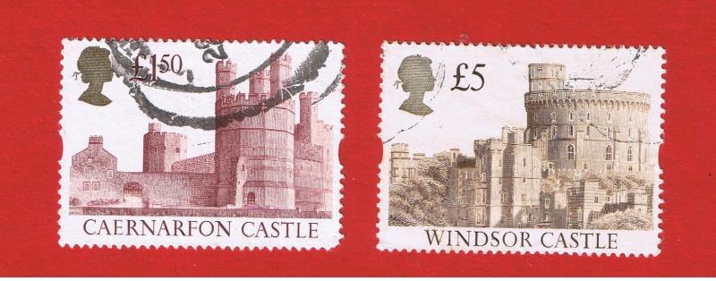 Great Britain  #1446 & 1448  VF used  Castles  Free S/H