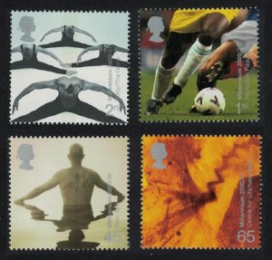 Great Britain Football Millennium Projects Body and Bone 4v 2000 MNH