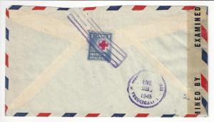 1945 Honduras To USA Business Airmail Cover - Wartime Censored (AB23)