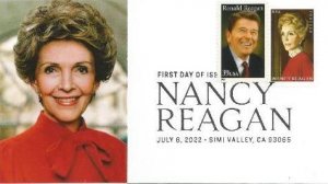 Nancy Reagan Memorial  FDC Crown cachet #4; excellent condition unaddressed