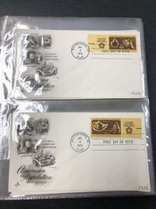 US FDC #1451-1580 First Day Of Issued 1972-1975 Lot Of 139 Covers