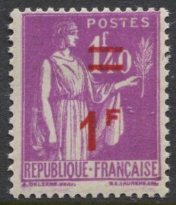 France #408 Peace with Olive Branch Surcharge MLH CV$0.50