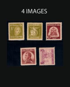 VINTAGE:CUBA 1937 340-54,C24-29,E10-11 OGNH,LH,LT-MED TONE   LOT 1937F