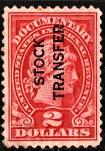 RD13 $2.00 Stock Transfer Stamp (1918) Used*