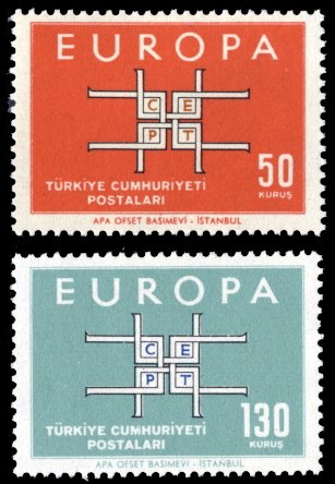 Turkey 1963 Scott #1602-1603 Mint Never Hinged