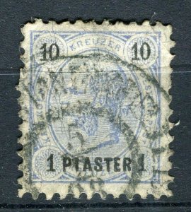 AUSTRIA LEVANT; 1890 early F. Joseph issue used 1Pi. value POSTMARK,