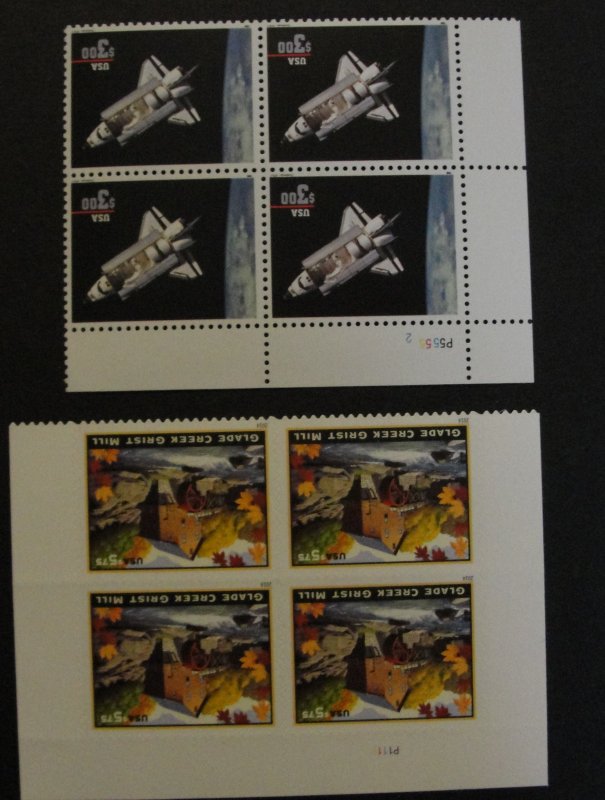 US High Value Priority Mail Plate Blocks All MNH