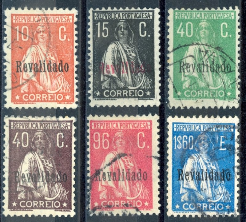 Portugal Sc# 490-495 Used 1929 10c-1.60e overprint Ceres