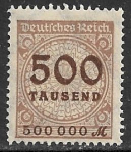 GERMANY 1923 500th m Brown Inflation Issue Sc 280 MNH