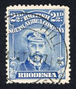 Rhodesia 1913-19 SG.201 2 1/2d blue P14 Admiral VFU cat 42 pounds