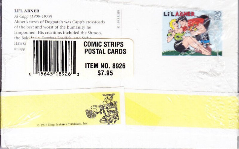 USPS UX221-40 Comic Strip Classics 20 Stamped Postal Cards Mint Sealed 1995