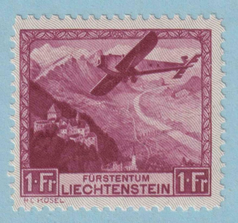 LIECHTENSTEIN C6 AIRMAIL  MINT LIGHTLY HINGED OG * NO FAULTS EXTRA FINE! - LFT