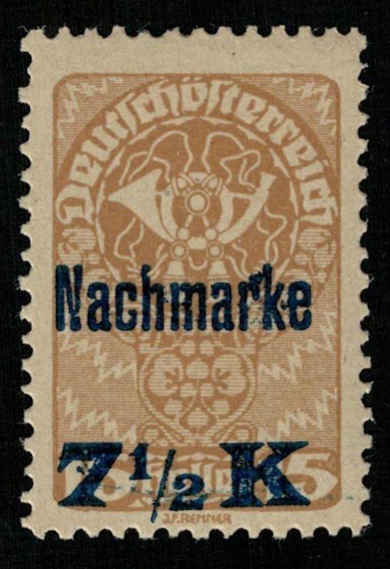 DeutschOsterReich, overprint - NACHMARKE 71/2K/15 Heller (T-8451)