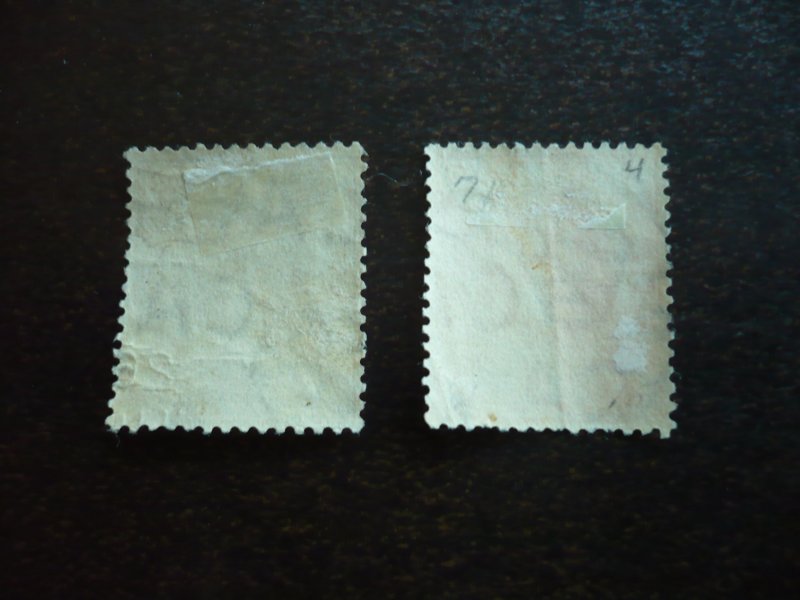 Stamps - Fiji - Scott# 79,81 - Used Part Set of 2 Stamps