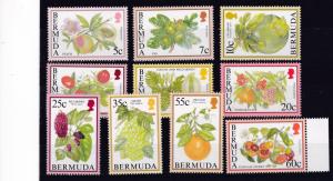 Bermuda 1994 QEII Flowering Fruits Complete (17)+ wmk-384 Complete (8) XF/NH