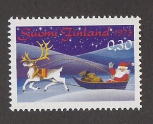 Finland # 539, Christmas - Santa & Reindeer, Mint NH, 1/2 Cat.