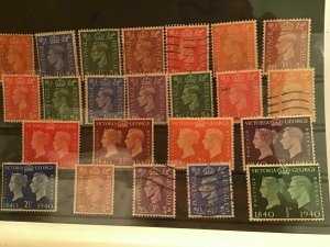 Great Britain King George V1 stamps R21473