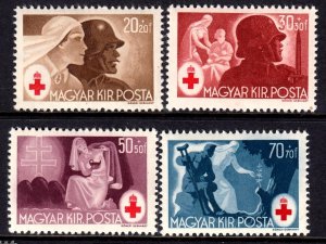 Hungary 1944 Red Cross Surtax Complete Mint MNH Set SC B171-B174