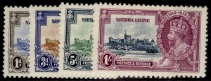 SIERRA LEONE GVI SG181-184, 1935 SILVER JUBILEE set, M MINT. Cat £35.