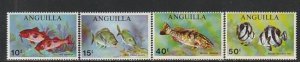 1969 Anguilla - Sc 83-86 - MNH VF - 4 single - Fish
